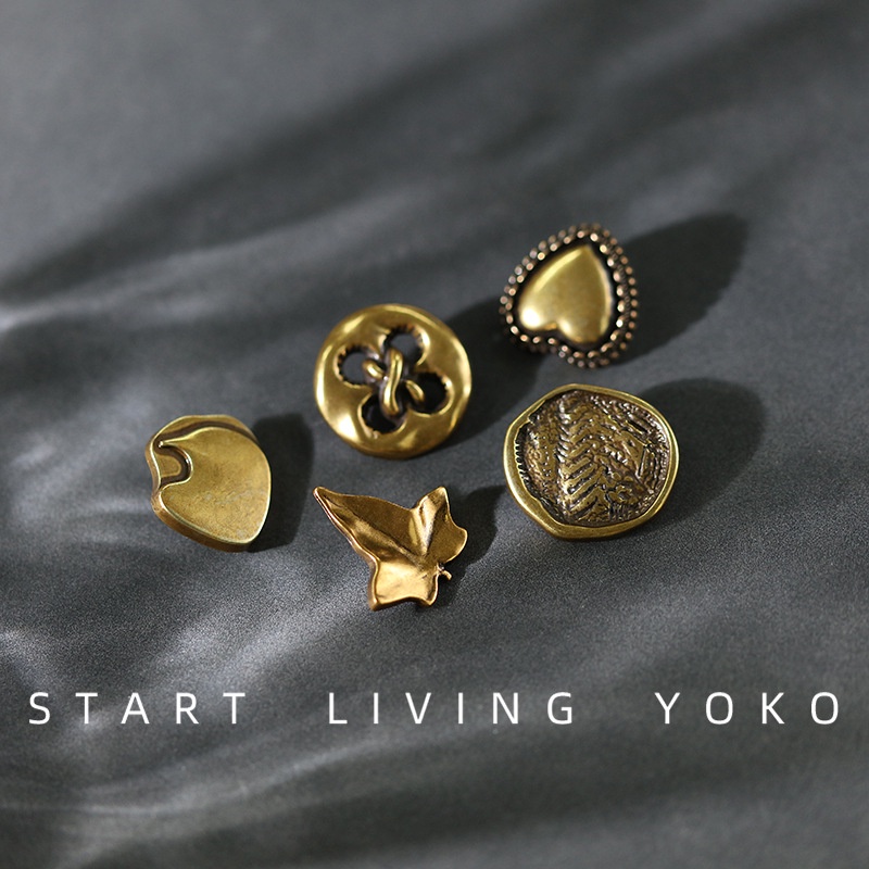 Set 5 Cúc Áo Hình Trái Tim 20-25mm Chuyên Dụng Cho Thợ May