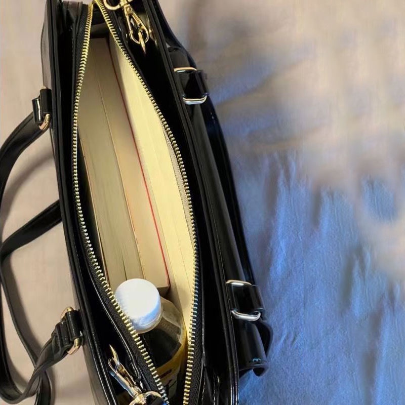 Nallcher Túi Xách Da PU Bóng Phong Cách retro Nhật Hàn Thời Trang Dành Cho Nữ