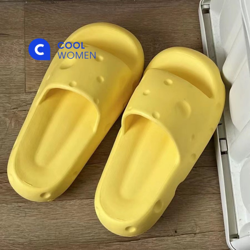 Dép Đi Trong Nhà Đế Dày Hình Phô Mai Thời Trang Mùa Hè Cho Nữ