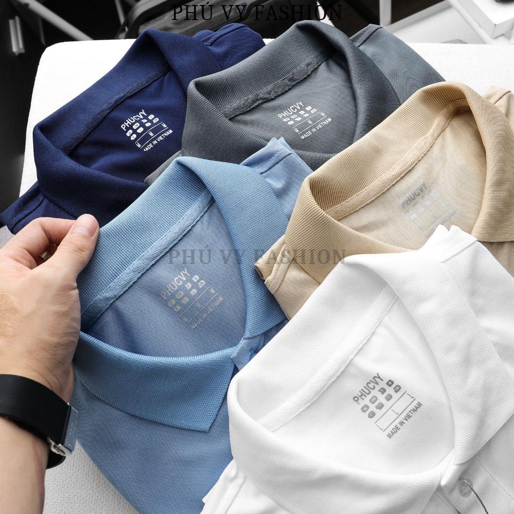 Áo thun nam polo thiết kế sọc ngang vải cá sấu cotton co giãn 4 chiều cực sang trọng và lịch lãm