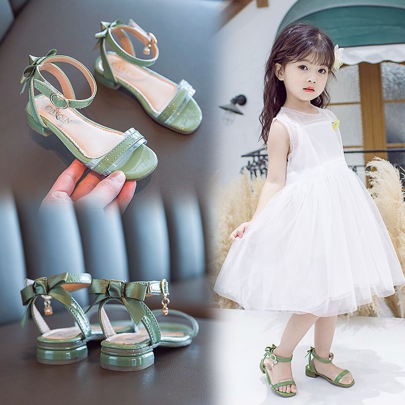 Xăng đan Công Chúa Bằng Da Đế Mềm Thời Trang Mùa Hè Hàn Quốc 2023 Dành Cho Bé Gái