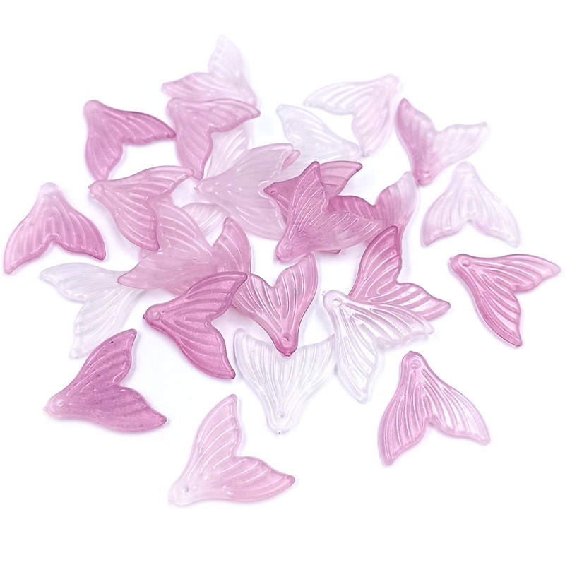 Set 20 Hạt Cườm Xỏ Lỗ Đuôi Cá Màu Sắc Gradient Dùng Để Làm Đồ Trang Sức Thủ Công