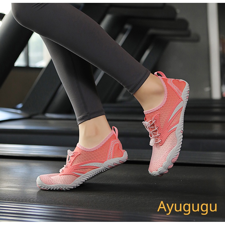 Giày Tập Gym / Yoga Màu Hồng Thoáng Khí Nhanh Khô Chống Trượt Thời Trang 2023 Cho Nữ