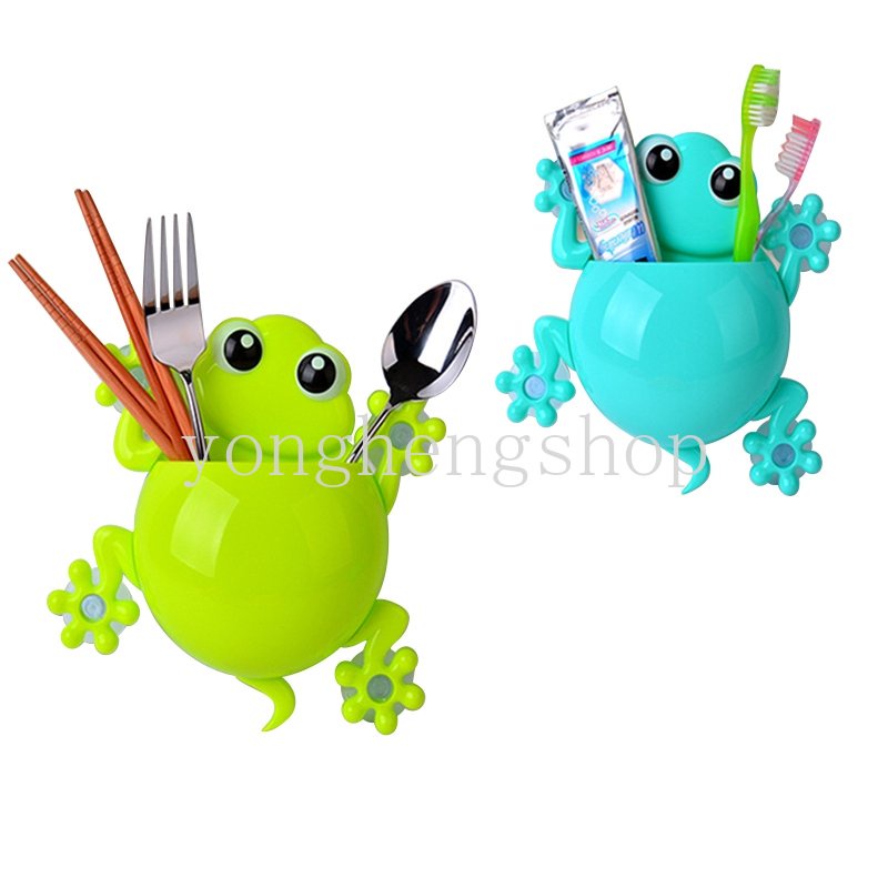 Giá Đỡ Bàn Chải Đánh Răng Gắn Tường Hình Ếch Dễ Thương