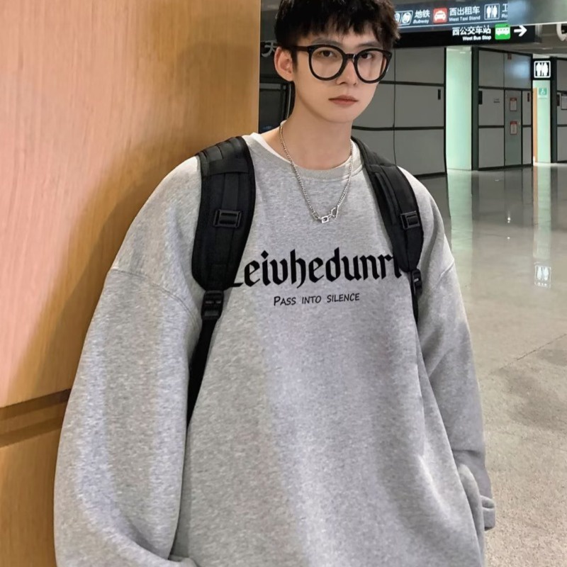 Áo sweater Thể Thao Tay Dài Cổ Tròn Dáng Rộng Thời Trang Chất Lượng Cao Cho Nam size m-8xl