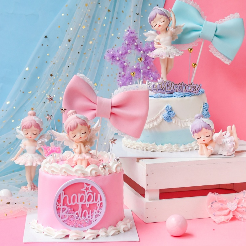 Búp Bê Công Chúa Disney Tóc Dài Dễ Thương Dùng Trang Trí Bánh Kem DIY
