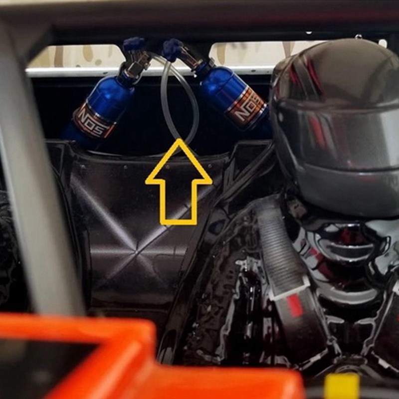Bộ 2 Bình NOS Nitrogen Bằng Kim Loại Cho Xe Hơi Điều Khiển Từ Xa 1 / 10 Traxxas TRX4 Defender Bronco RC4WD D90 Axial SCX10 2