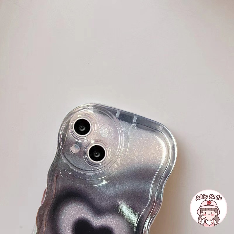 Ốp Điện Thoại TPU Mềm Trong Suốt Chống Sốc Chống Bụi Họa Tiết Trái Tim Màu Gradient Sang Trọng Cho IPhone 14 Pro Max 13 12 11 Pro Max