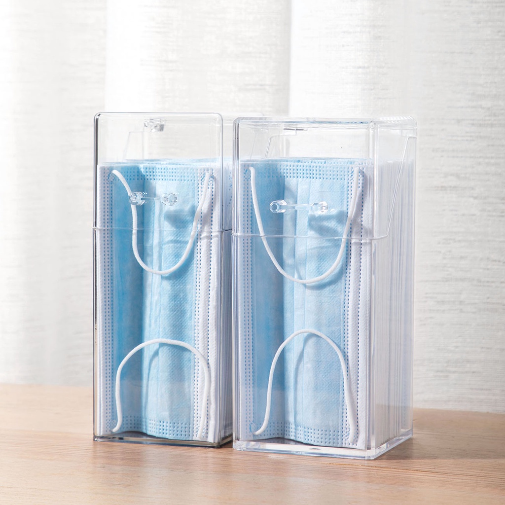 Hộp đựng khẩu trang JUJIAJIA trong suốt dành cho gia đình