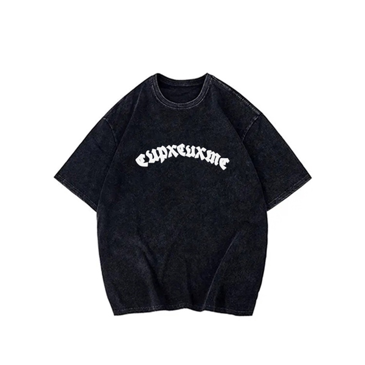 NRVP Áo Thun Đen 100% Cotton Tay Ngắn Dáng Rộng Phong Cách Hàn Quốc Cho Nữ Có Size 5XL