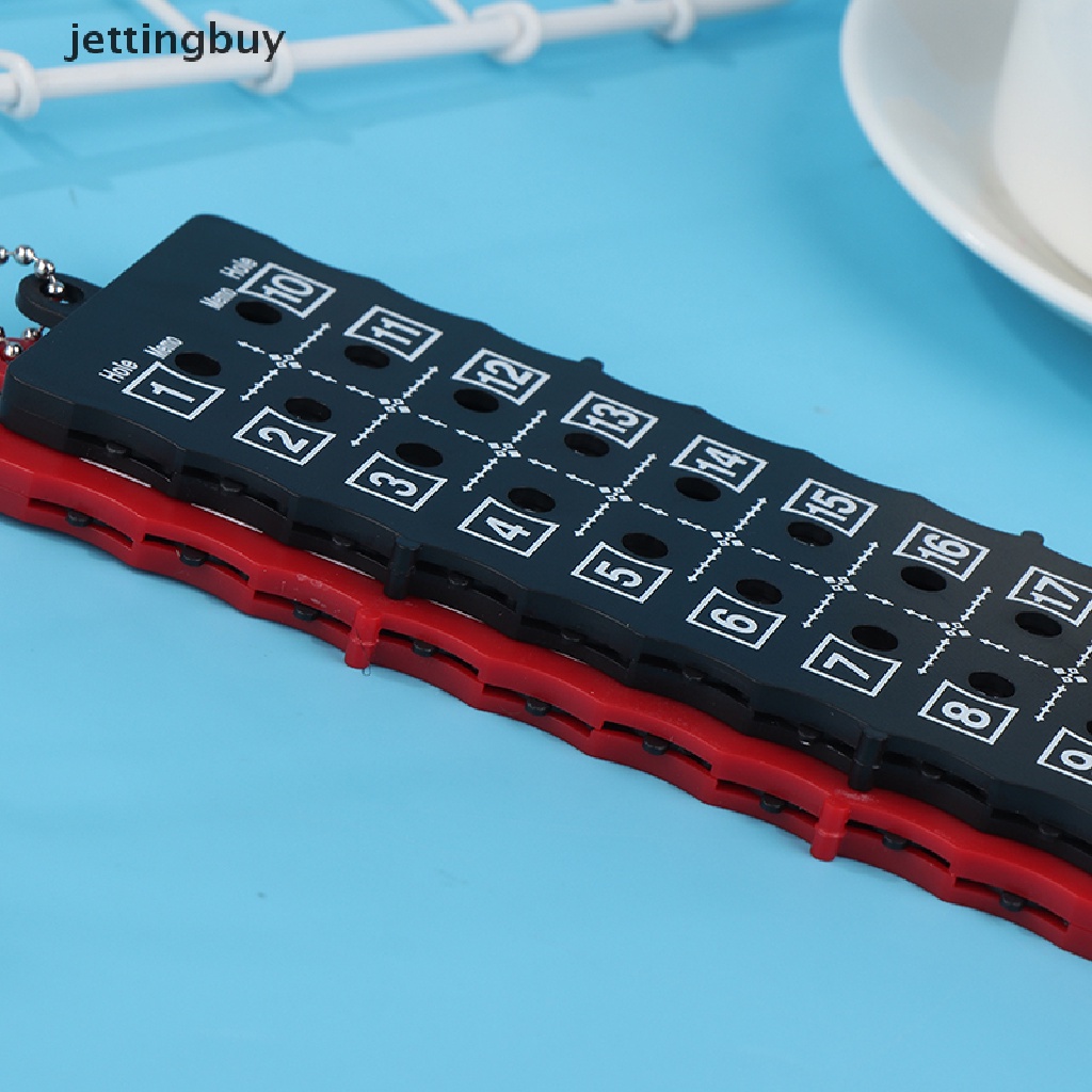 Thẻ đánh golf JETTING Qdddbuy ghi điểm cú đánh chỉ báo kèm móc khóa với 18 lỗ