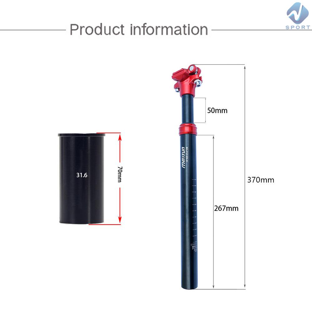 Ống Phuộc Giảm Xóc Bằng Hợp Kim Nhôm 31.6mm Cho Xe Đạp Leo Núi