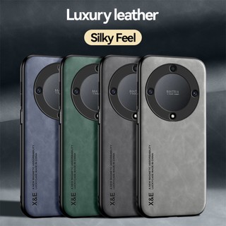 Ốp Điện Thoại Da Cừu Viền Silicon Từ Tính Sang Trọng Cho Honor X9A 5G HonorX9A Xonor X 9A X9 A RMO-NX1
