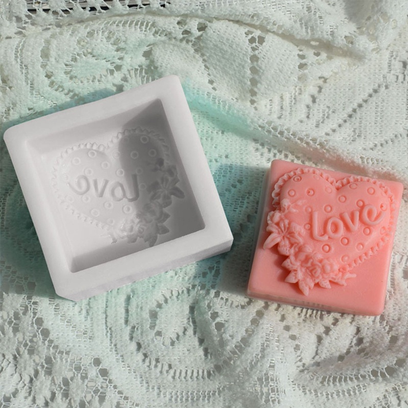 Khuôn Silicone Làm Xà Phòng Thủ Công 3D Hình Trái Tim