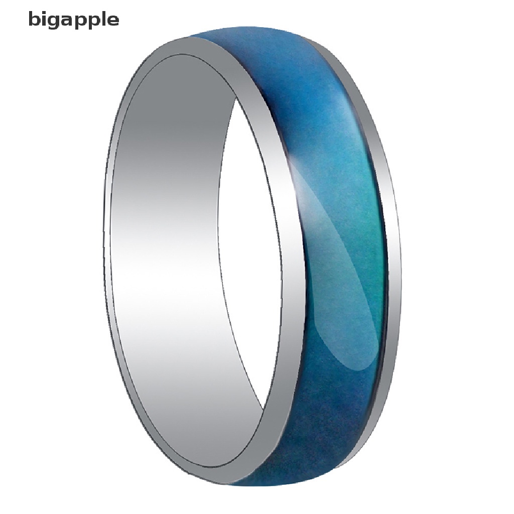 Bigapple Nhẫn Đơn Giản Màu Sắc Thay Đổi Theo Tâm Trạng Cảm Xúc Cảm Xúc Phong Cách Gothic Dành Cho Cặp Đôi RDG