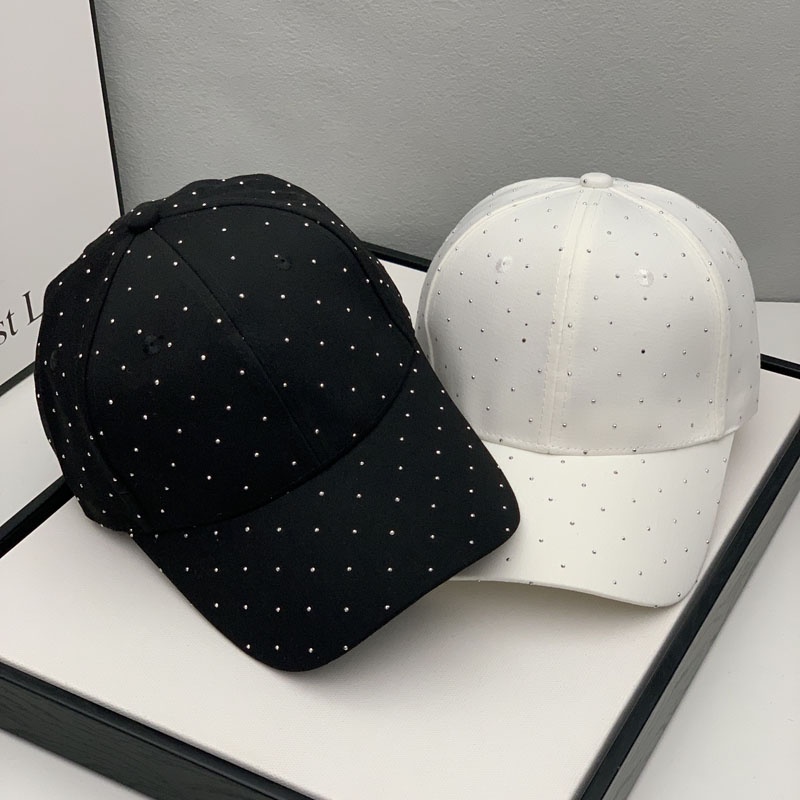 Mũ Lưỡi Trai Đính Đá Phong Cách Hàn Quốc Cho Nữ