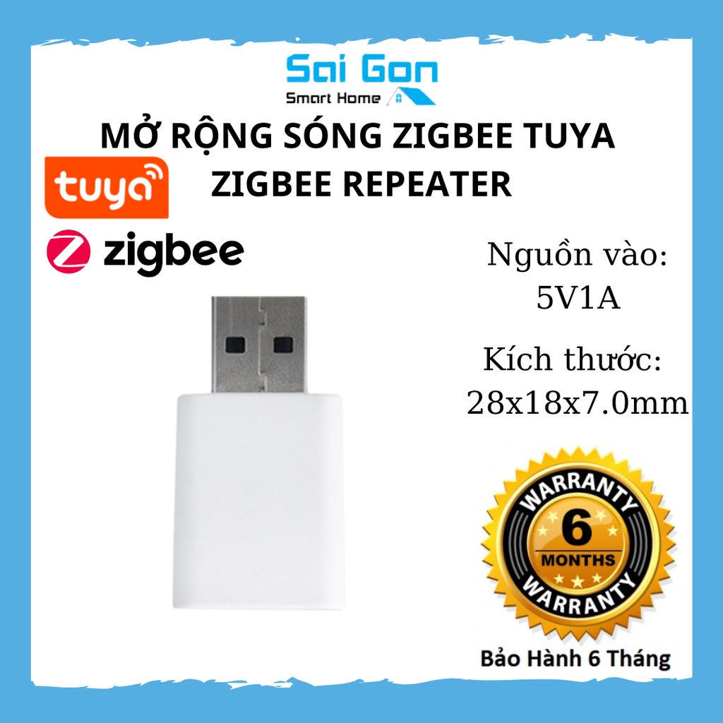 Thiết Bị Mở Rộng Sóng Zigbee Tuya/ USB Kích Sóng Zigbee, Tuya Zigbee Repeater, Hỗ Trợ Smart Life Chuẩn USB Nguồn 5V