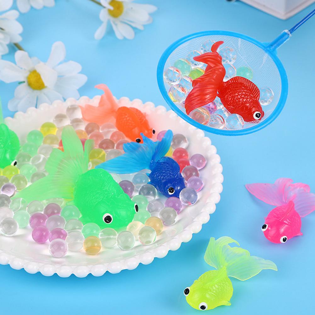 Set 10 Cá Vàng Cao Su Mềm Đồ Chơi Cho Bé Chơi Khi Tắm