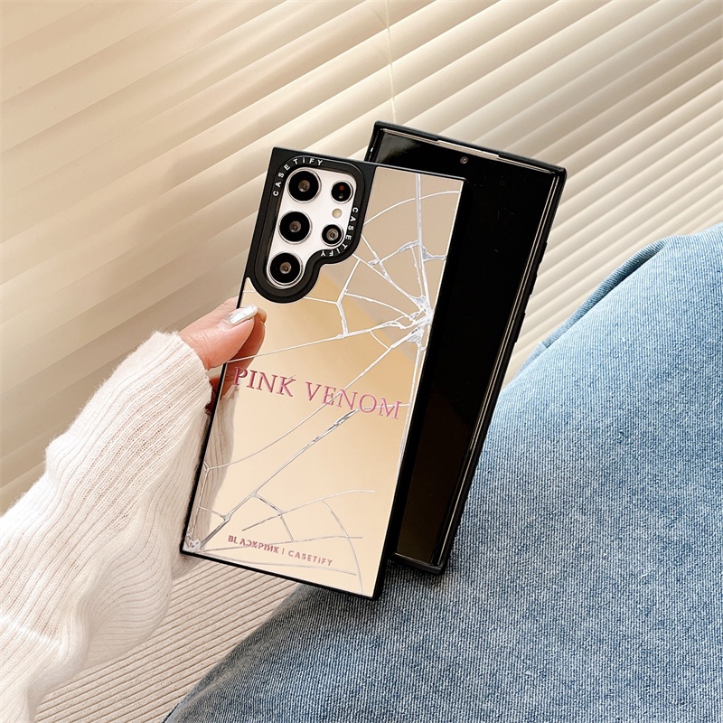 Blackpink Ốp Điện Thoại Silicon TPU Chống Sốc Có Gương Soi Cho Samsung Galaxy S22 S23 Ultra S23 Plus