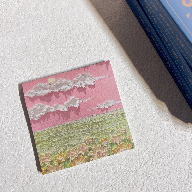 Miếng Dán Tường Hình Tranh Sơn Dầu Phong Cảnh 3D Dành Cho Học Sinh