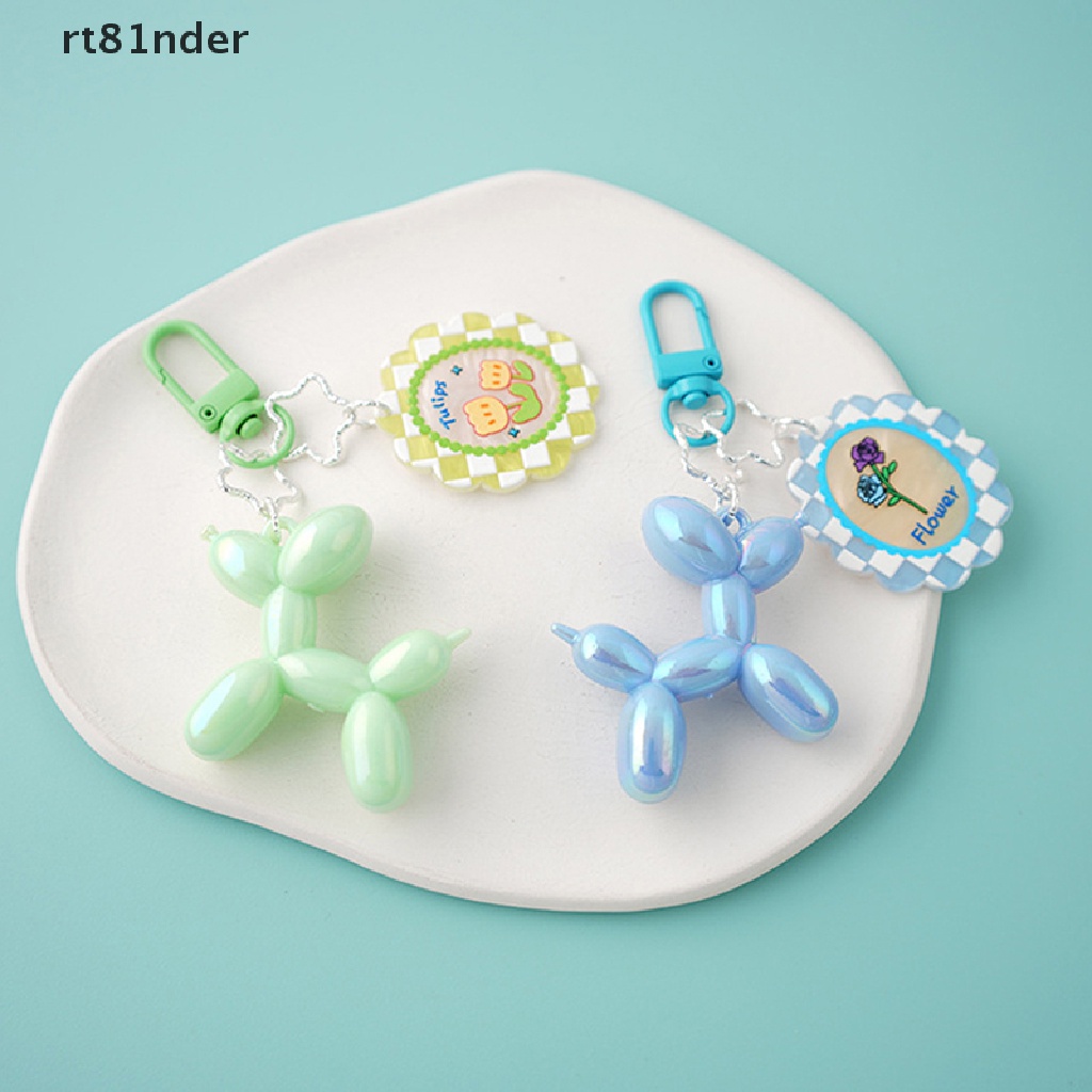 Rt Móc Khóa Resin Hình Cún Và Bóng Bay Bằng Nhựa Đáng Yêu Thời Trang Chống Thất Lạc