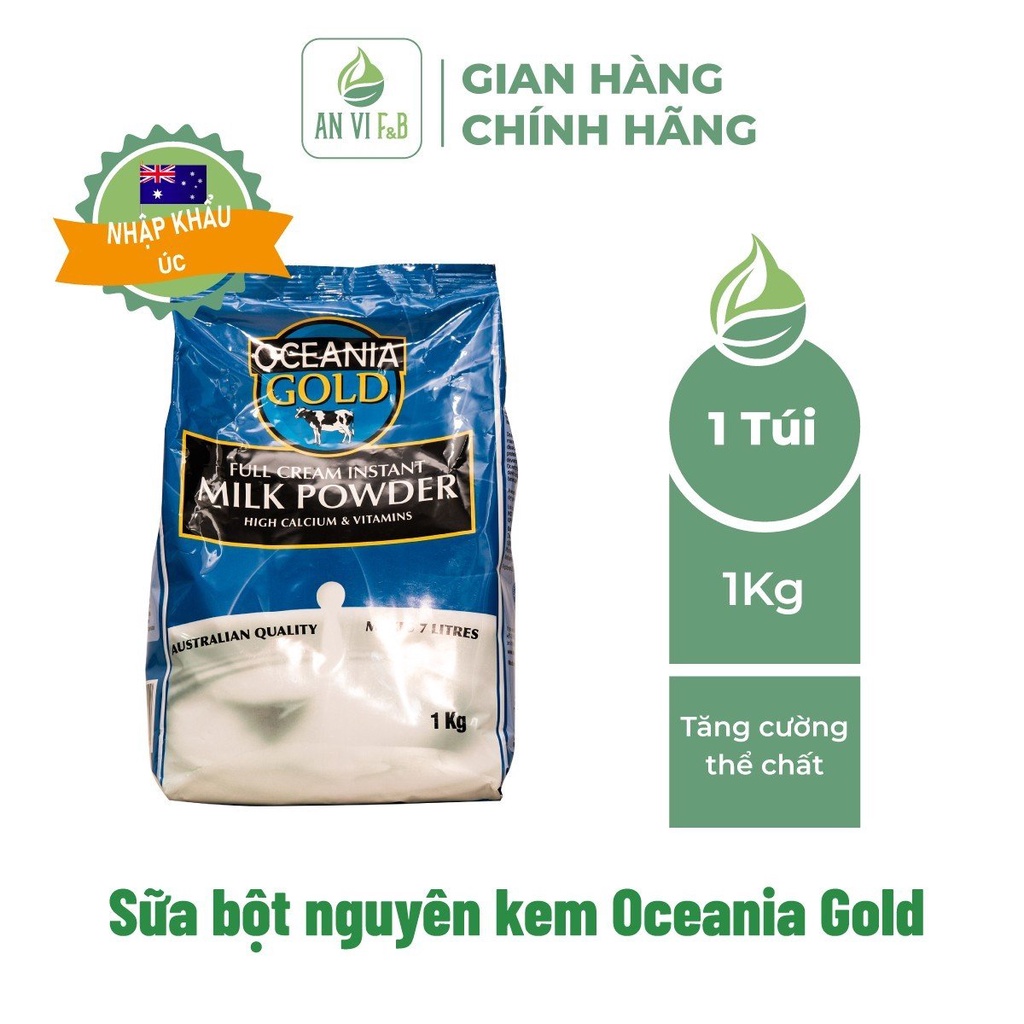 Sữa bột nguyên kem hàm lượng cao Canxi x Khoáng chất OCEANIA GOLD - Nhập Khẩu Úc AN VI F&B