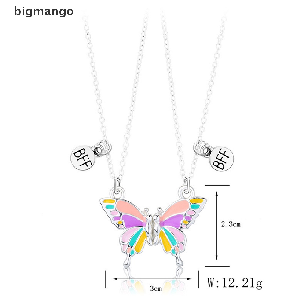 Set 2 Vòng cổ Tình Bạn Mặt Hình Bươm Bướm Và Chữ Best Friend Thời Trang Cho Cặp Đôi