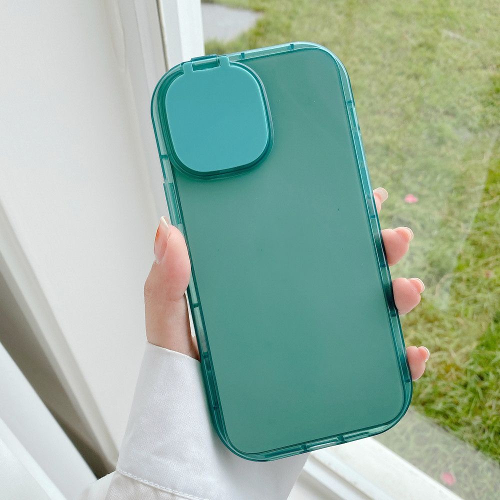 Ốp Điện Thoại Mềm Trong Suốt Chống Sốc Màu Kẹo Có Giá Đỡ Cho IPhone 14 13 Pro Max 12 11