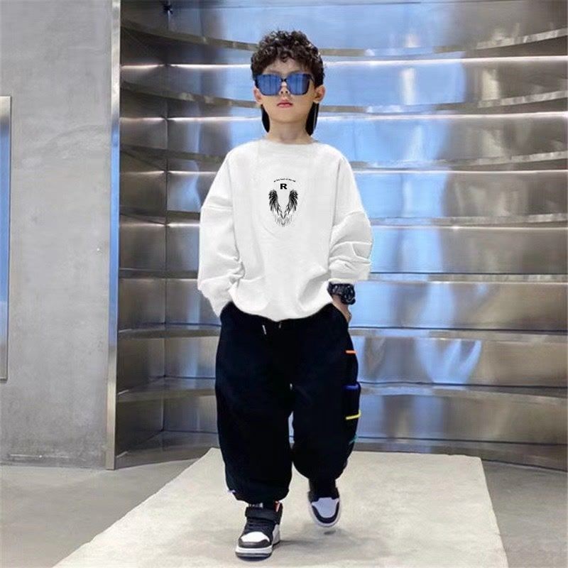 Áo Sweater Cổ Tròn Thời Trang Mùa Xuân 2023 Dành Cho Bé Trai