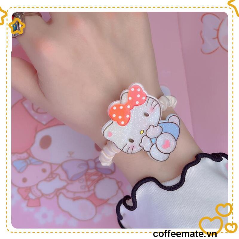 ⚡Sanrio dây cột tóc Phim tai nghe hoạt hình Kuromi Rubber Band lớn dây lông ruột lớn