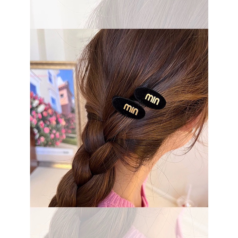 Kẹp Tóc Mỏ Vịt Bằng Kim Loại In Chữ Thời Trang Thu Đông Cho Nữ