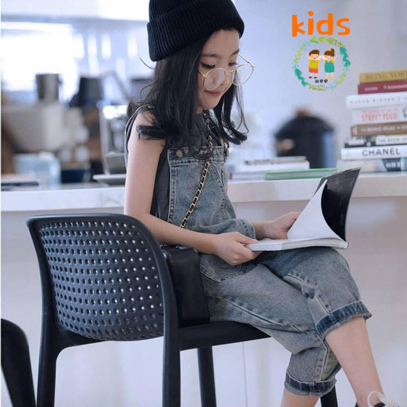 Quần Yếm Denim Thời Trang Mùa Hè Mới Cho Bé Gái 3-5 - 8-10 - 12-13 Tuổi