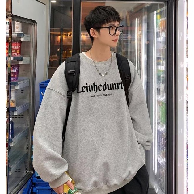 Áo sweater Thể Thao Tay Dài Cổ Tròn Dáng Rộng Thời Trang Chất Lượng Cao Cho Nam size m-8xl