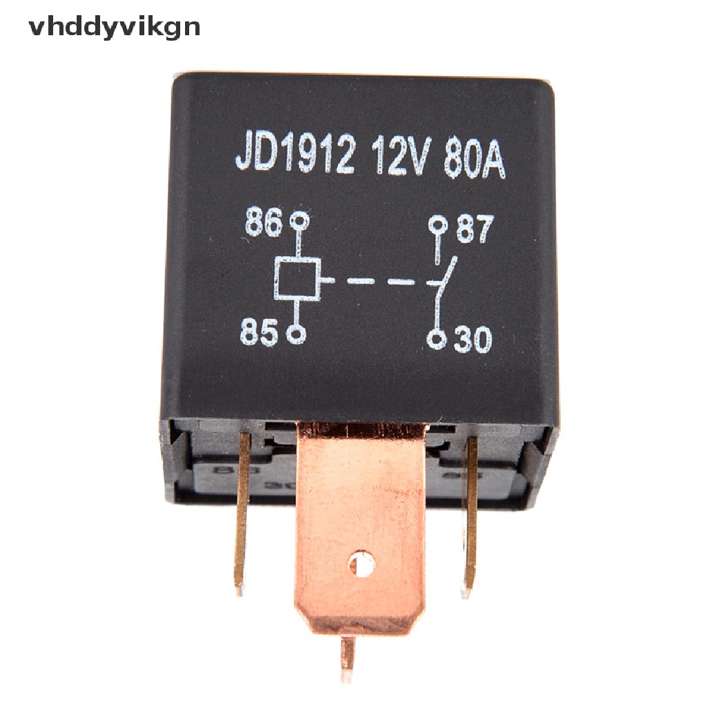 Rơ Le Hạng Nặng 4Pin DC 24V 12V 80A JD1912 Chống Thấm Nước Cho Xe Hơi