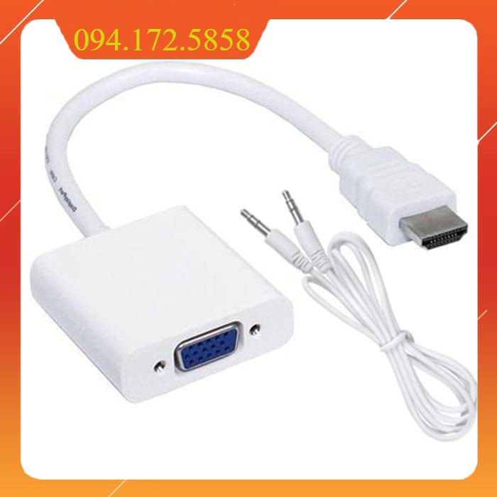 Giá siêu rẻ Cáp chuyển đổi hdmi ra vga, cáp hdmi ra vga có audio