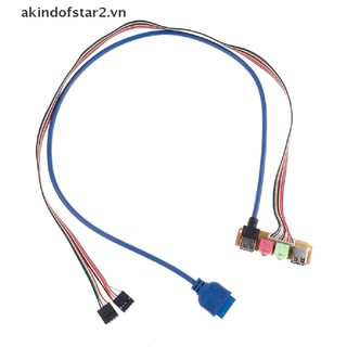 {AKIN2} USB 2.0+ 3.0 port chassis PC computer case audio front panel replace cable 70cm {akindofstar2.vn}