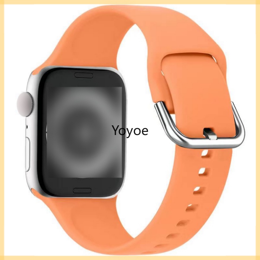 Dây Đeo Đồng Hồ Bằng Silicone Khóa Sắt 45mm 41mm 49mm 44mm 40mm 42mm 38mm 49 45 Mm Cho iwatch 8 Ultra Series 7 Se 6 5 4 3 2 1