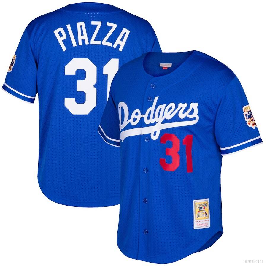 Áo Khoác Bóng Chày Cài Nút SY3 2023 MLB Los Angeles Dodgers Mike Piazza YS3