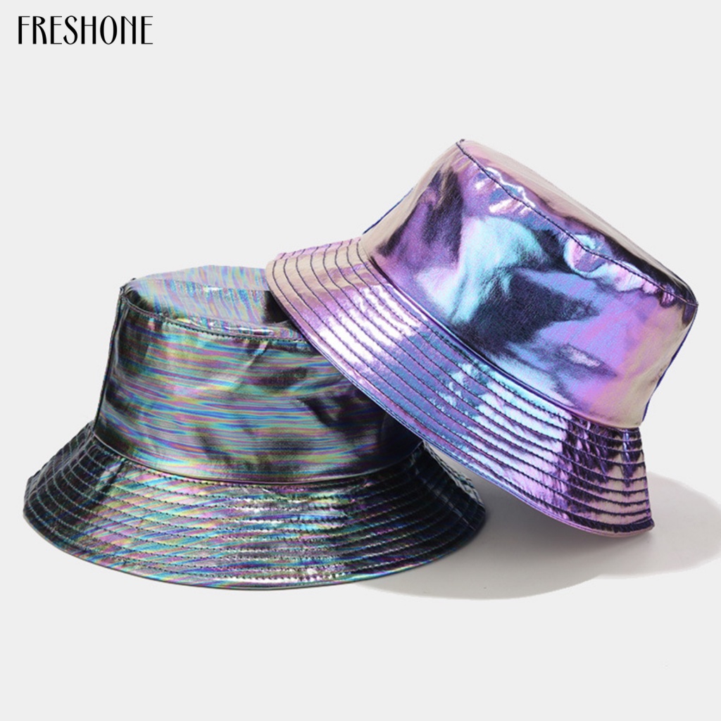Mũ Bucket Unisex Mặt Phẳng Khâu Mảnh Sáng Cổ Điển Dùng Hằng Ngày Đi Chơi Ngoài Trời