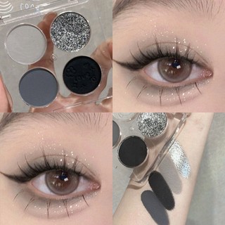 [Hàng Mới Về] Bảng Phấn Mắt Nhiều Màu Sắc Tông Đất Xanh Xám Và Hình Hành Tinh Dễ Thương Mờ / matte