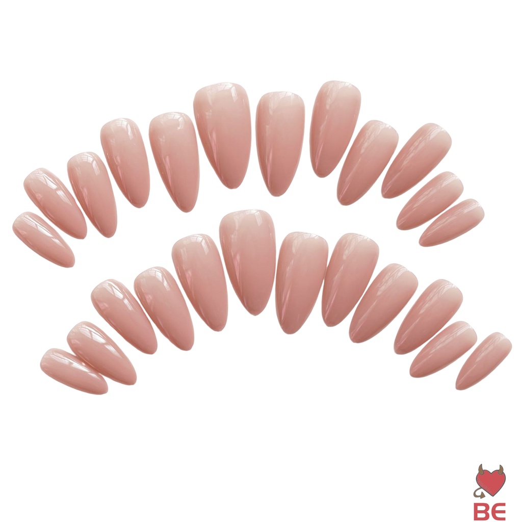 Bộ móng tay giả YADORNOS dáng dài màu trơn không gây kích ứng chuyên dụng cho salon