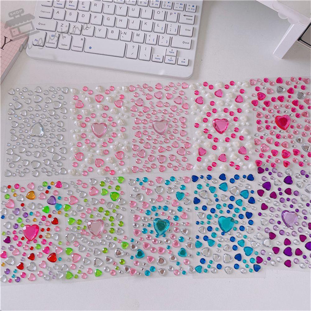 Miếng Dán 3D Hình AUGUSTINA Trái Tim Bằng Acrylic Trang Trí Điện Thoại Laptop DIY Cho Trẻ Em