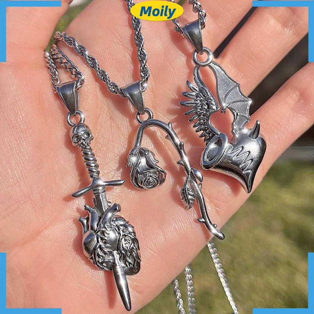 Vòng cổ hình trái tim phong cách Âu Mỹ thiết kế đơn giản cá tính