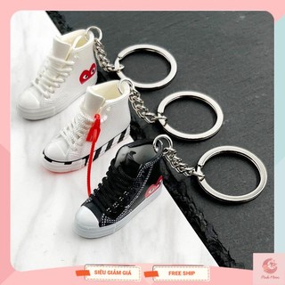 Móc khóa giầy sneaker 3D Converse tỉ lệ 1:6, móc khóa giầy mini
