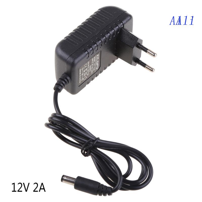Bộ Sạc 12V 2A AC Cho DC 5.5x2.1mm + 4.0x1.7mm Kèm Dây Cáp 1M / 3.3Mm
