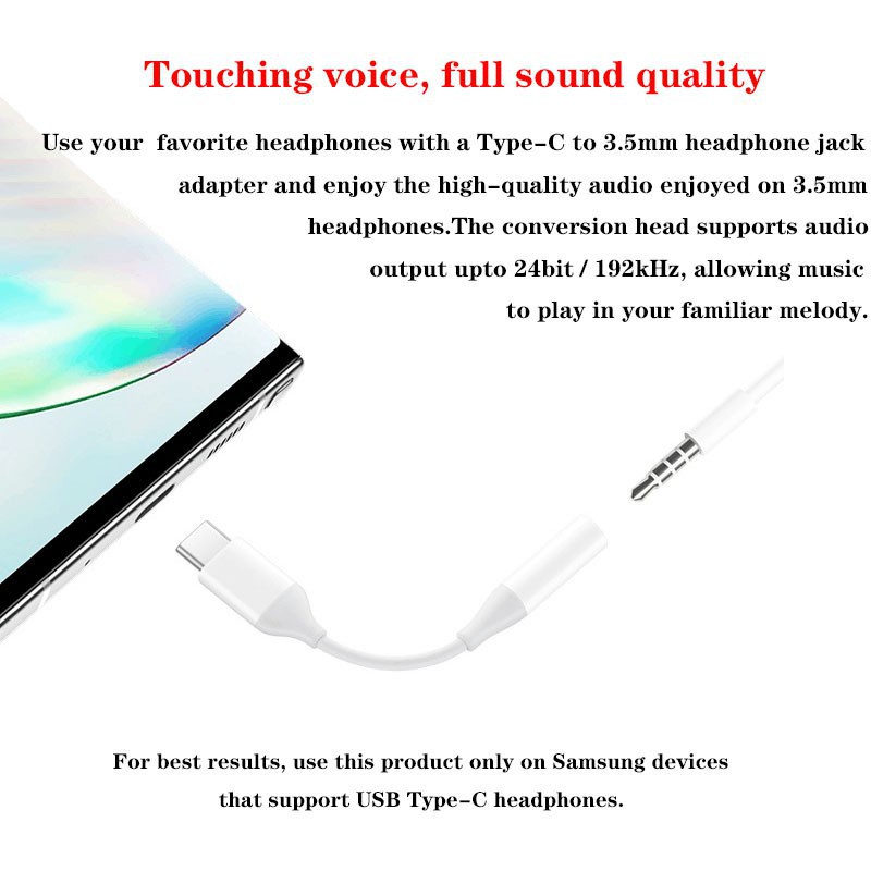 Cáp Chuyển Đổi Âm Thanh Aux Type C Sang Cổng 3.5mm Aux Sang USB C HD Chuyên Dụng Cho Tai Nghe