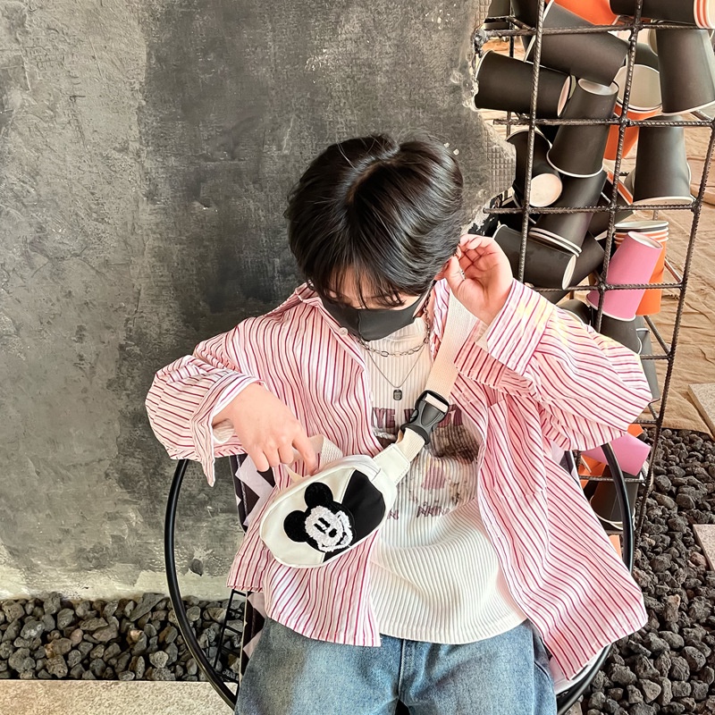 DISNEY Túi Đeo Chéo Ngực Siêu Nhẹ Họa Tiết Chuột Mickey Dễ Thương Cho Bé