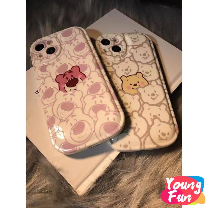 Ốp lưng Gấu dâu tây phone case Samsung M53 5G M52 5G M33 5G M23 5G A73 5G A72 A71 4G A53 5G A52/A52s 5G A51 4G A50/A50s/A30s A32 4G A31 A30/A20 A23 5G A22 5G