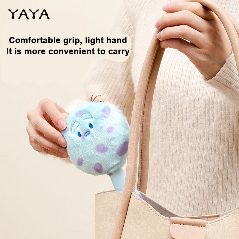 Ins Túi Mát Xa Cầm Tay mini Hình Gấu Dâu Tây Có Gương Xếp Chồng