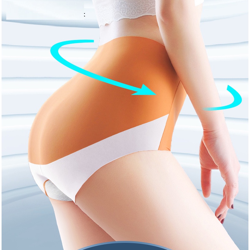Quần Lót Định Hình Eo Không Đường May Bằng Lụa Mát Thoáng Khí Kháng Khuẩn Nâng Hông Bụng Cho Nữ